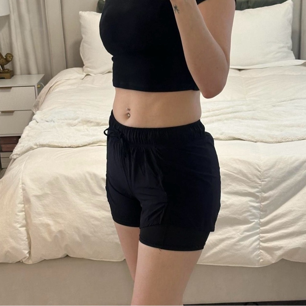 Black Running Shorts w/ Liner | Lightweight Athletic Shorts Size XS